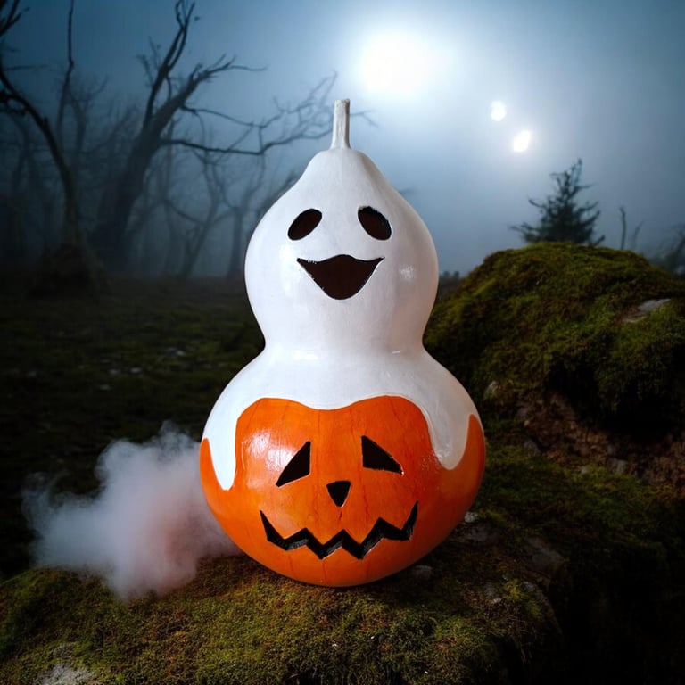 Spooky Gourd Halloween Tea Light Holder