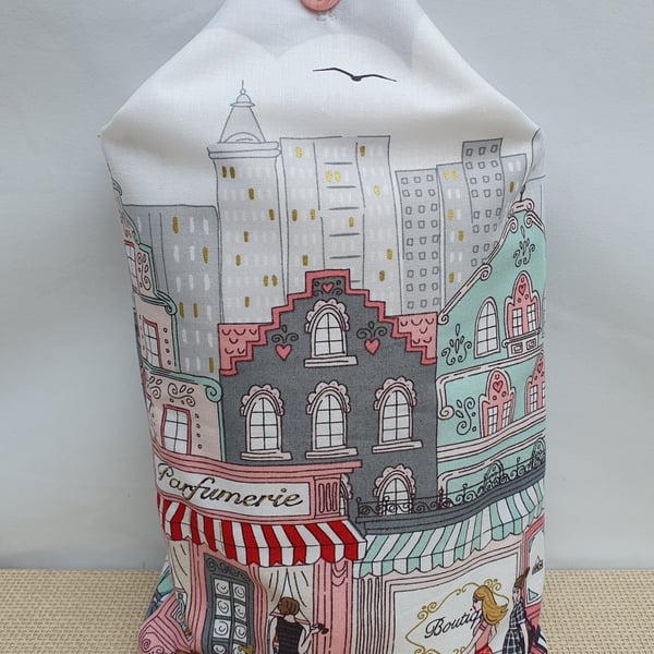 Reusable Fabric Gift Bag, button top