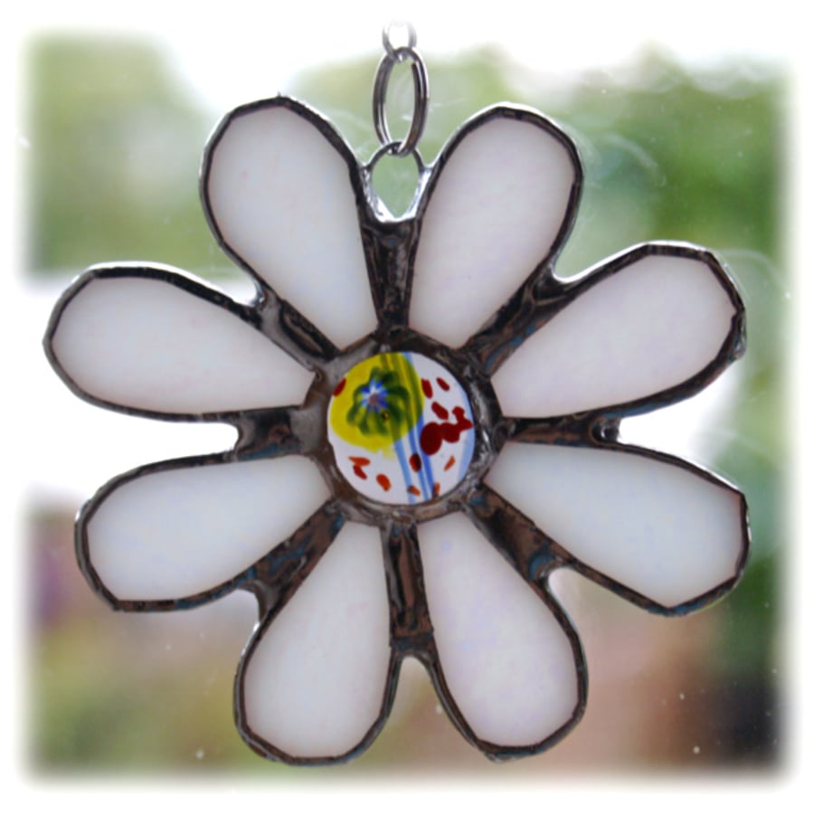 Millefiori Daisy Stained Glass Suncatcher Fused 009 Flower