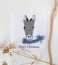 Donkey Christmas felt greeting card - Image 2
