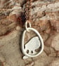 Recycled Silver Copper Robin Pendant Necklace - Image 3