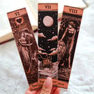 Tarot Bookmarks Set 3 - The Lovers, The Chariot & Strength