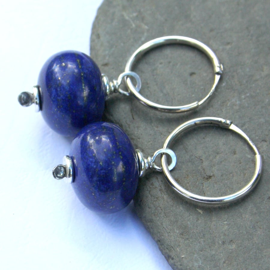 Lapis Lazuli sterling silver earrings