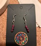 Garnet bead dangle earrings - Image 2