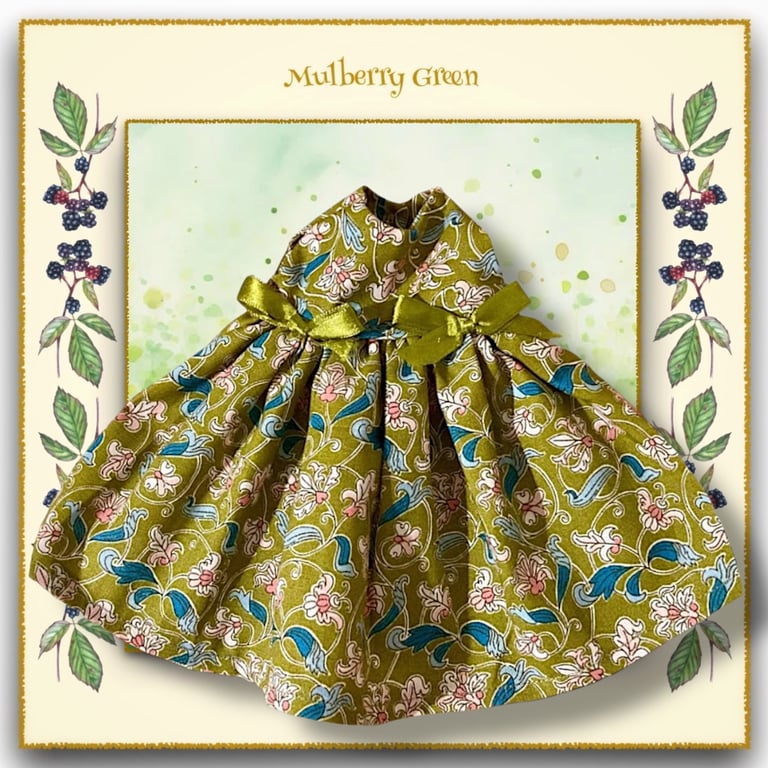 Special Offer - Olive Green Dress with Bows
