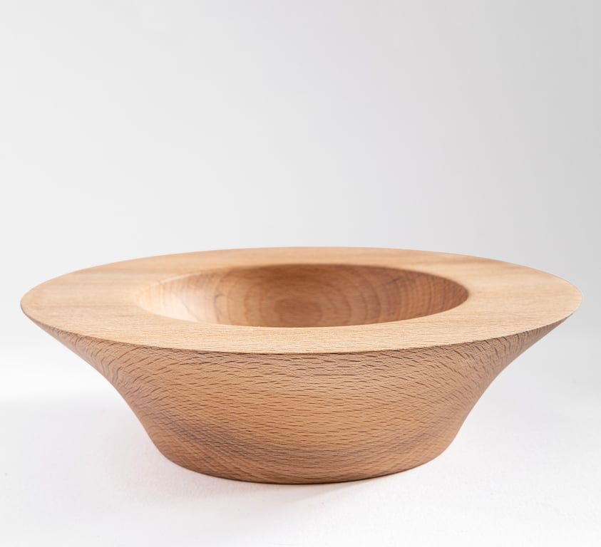 Beech bowl W190mm by H50mm