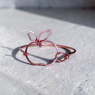 Solid Copper Apple Bangle - Size M