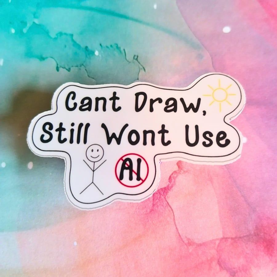 Can't draw, still won't use AI Vinyl Sticker