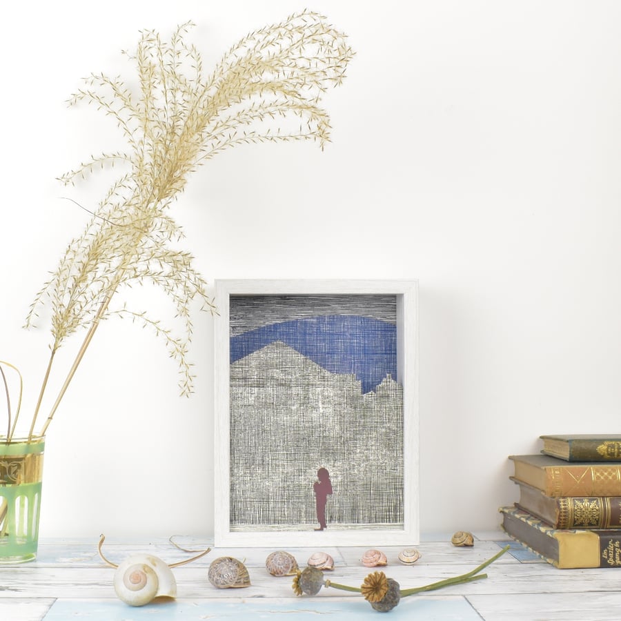 Mother Present Picture, Babycarrying, Motherhood, Collaged Print