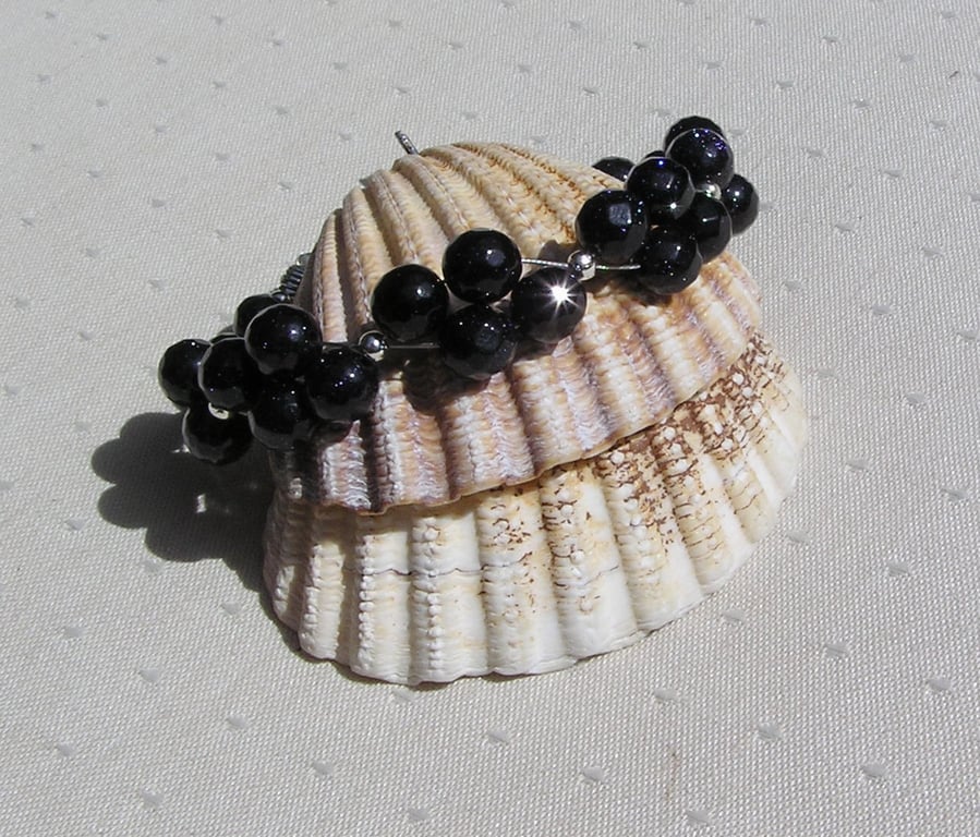 Blue Goldstone Gemstone Crystal Chakra Bracelet "Blue Dayz"