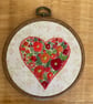 Embroidered Heart with flowers. - Image 2