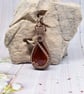 Wire Woven Carnelian and Copper Pendant - Image 4