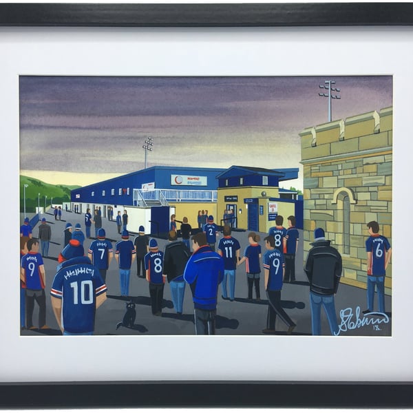Ross C, Framed & Unframed Art Print County Football FC, Victoria Pk Stadium Gift