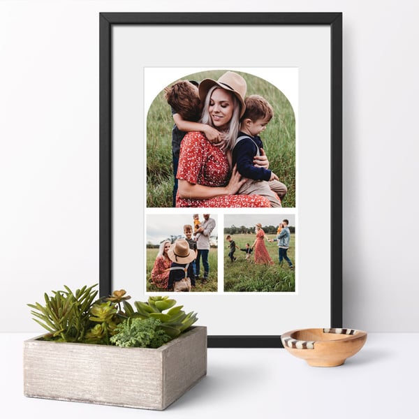 Arched Trio - Personalised Photo Art Print