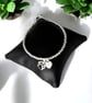 Sterling Silver Paw and Personalised Heart Charm Bead Bracelet, Adjustable  - Image 9