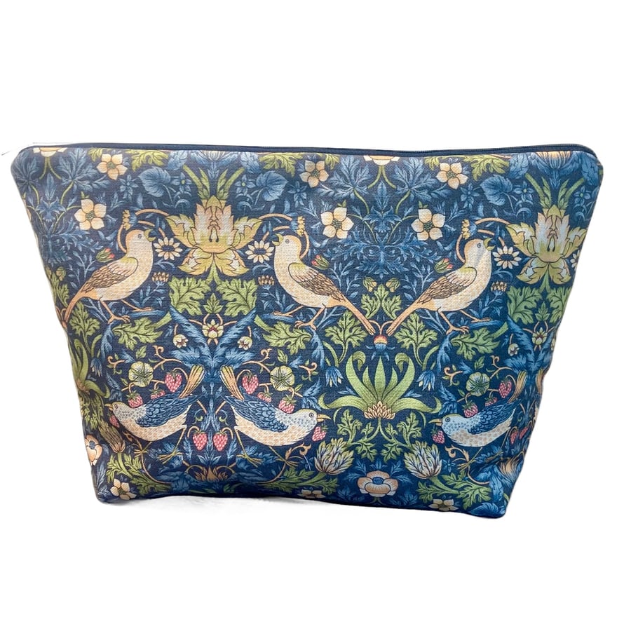 William Morris Large Project Bag - Strawberry Thief Knitting Crochet Bag