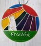 Pug Rainbow sunshine sun catcher decoration. Pet memorial  - Image 1