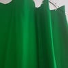 Wider width Forest Green Organic Cotton Shower Curtain, washable non-waxed