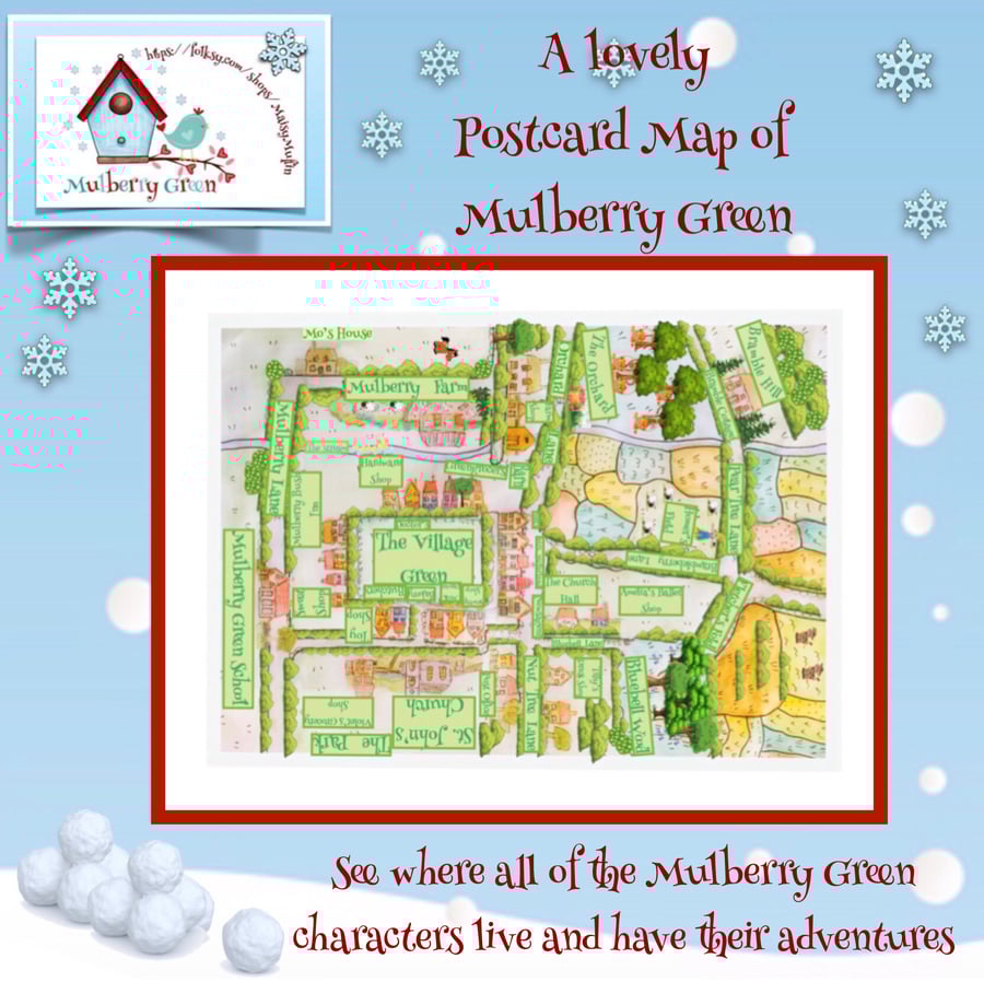 Postcard Map of Mulberry Green 
