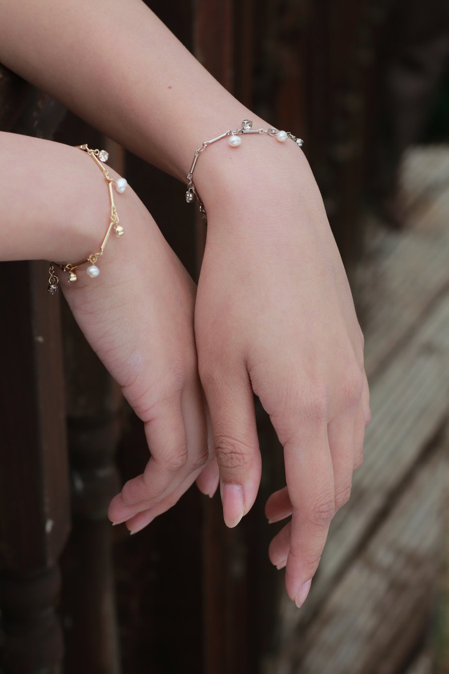 Freshwater Pearl Sterling Silver Chain Bracelet