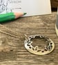 Sterling silver elliptic leaf ring necklace - Image 2