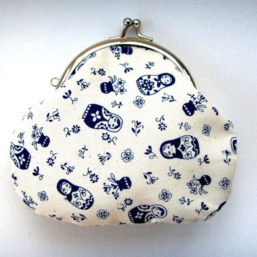 Little Russian Dolls Fabric Credit Card/Coin Purse