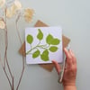 Honesty Greetings Cards, Handmade Botanical Linocut Cards