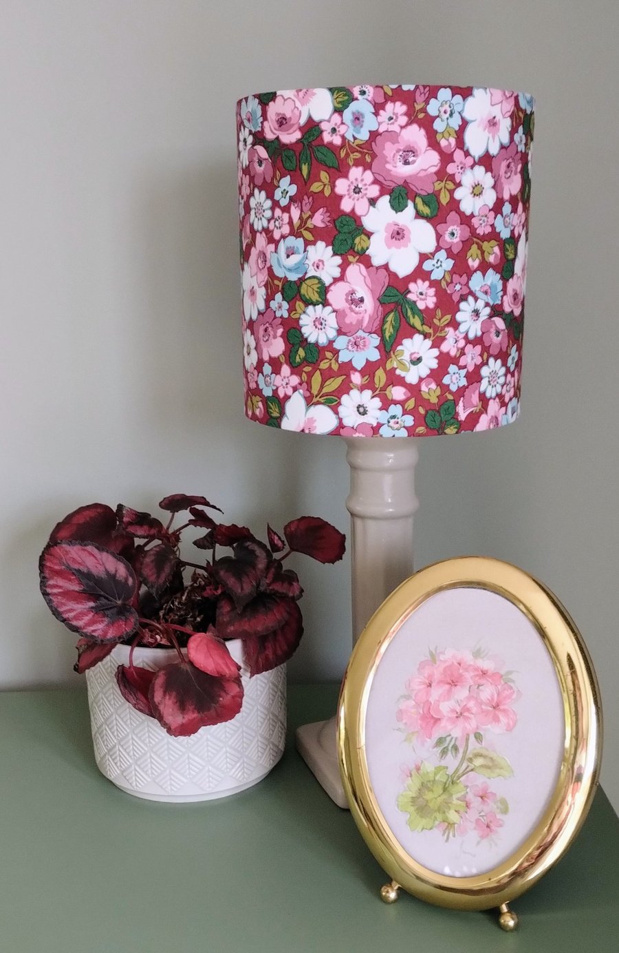 Liberty Hedgerow Bloom Classic Cylindrical Drum Lampshade.