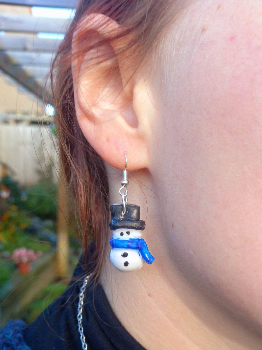 Snowman Dangle Earrings
