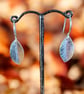 Textured leaf earrings. - Image 3