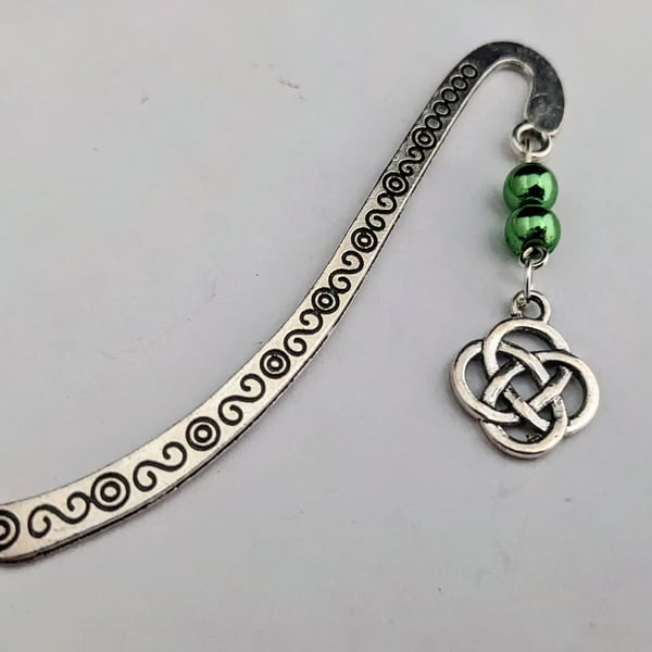 Tibetan silver bookmark with Celtic knot charm