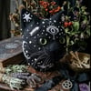 Larger than life felt cat head wall mount 'Brackenveil'