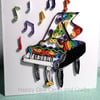 Lovely quilled piano open card