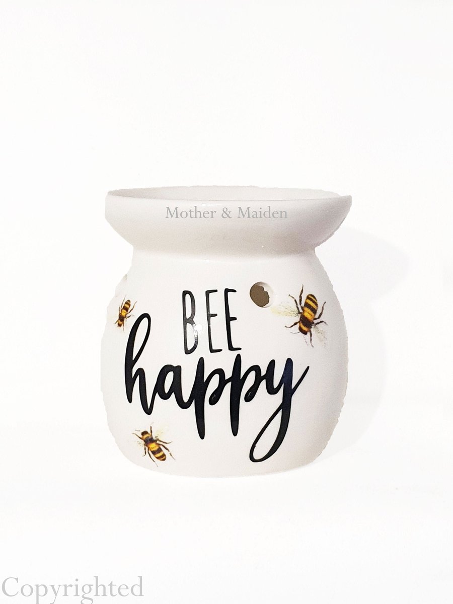 Bee Happy Burner, Oil Burner, Wax Melter, Bee, ... - Folksy