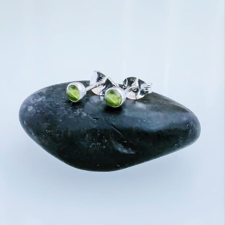STERLING SILVER Tourmaline earrings, Handmade Urban Jewellery