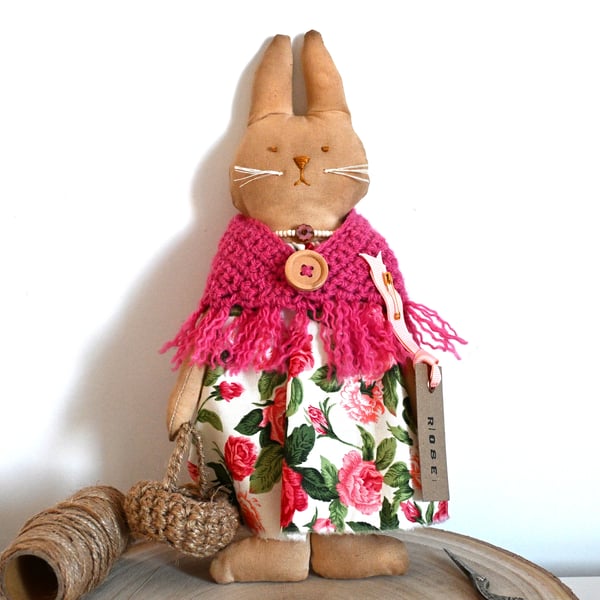rose the rabbit art doll