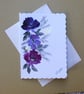 hand painted blank greetings card ( ref FA2 J2 )