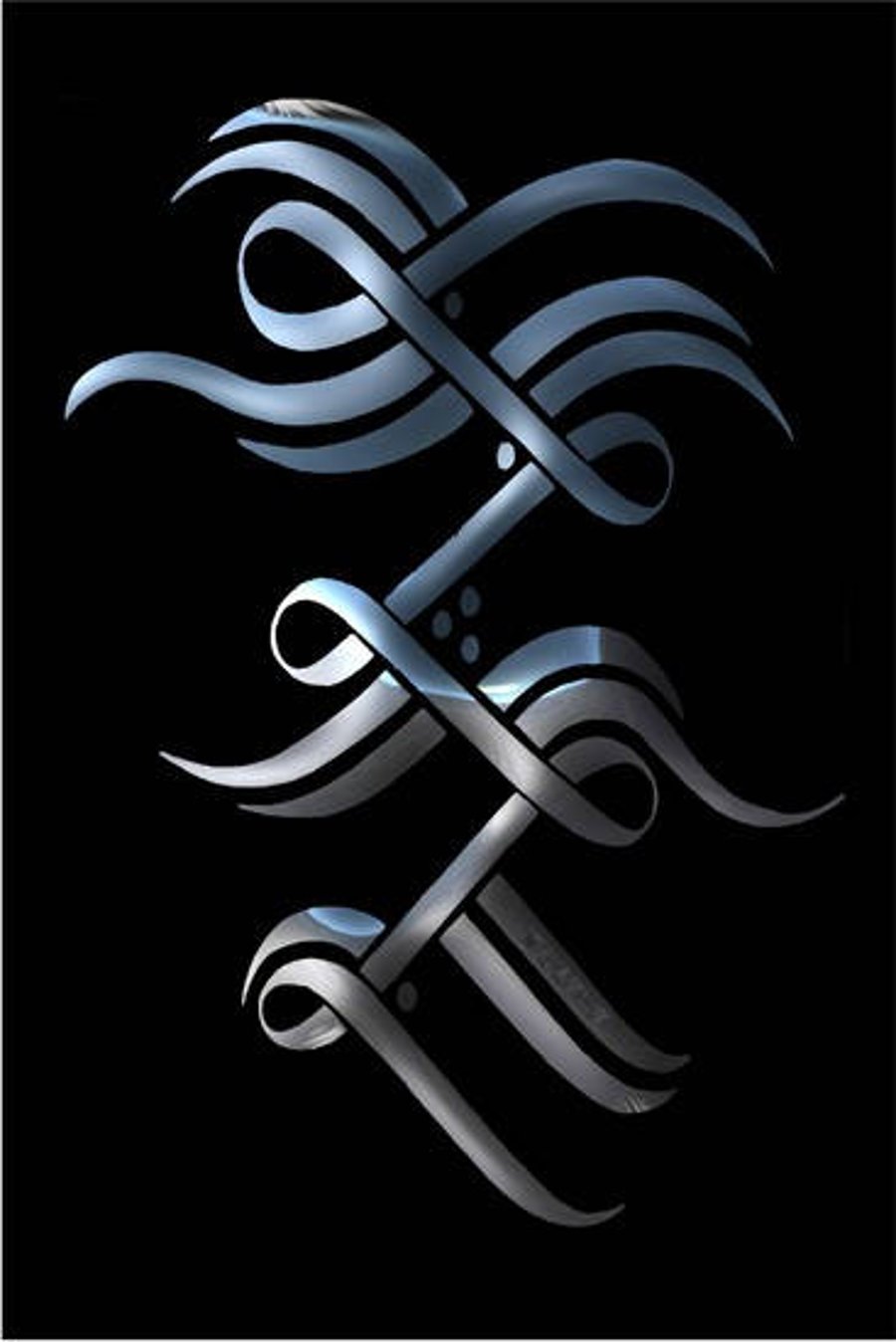 Silver Waved Celtic Fabric Sticker