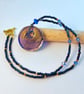 Beaded Necklace With Glass Donut Pendant, Birthday, Anniversary, Gifts For Her - Image 3