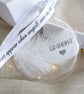 Grandma Memorial Round Feather Bauble, In Memory of Grandma, Round Glass Christm - Image 3