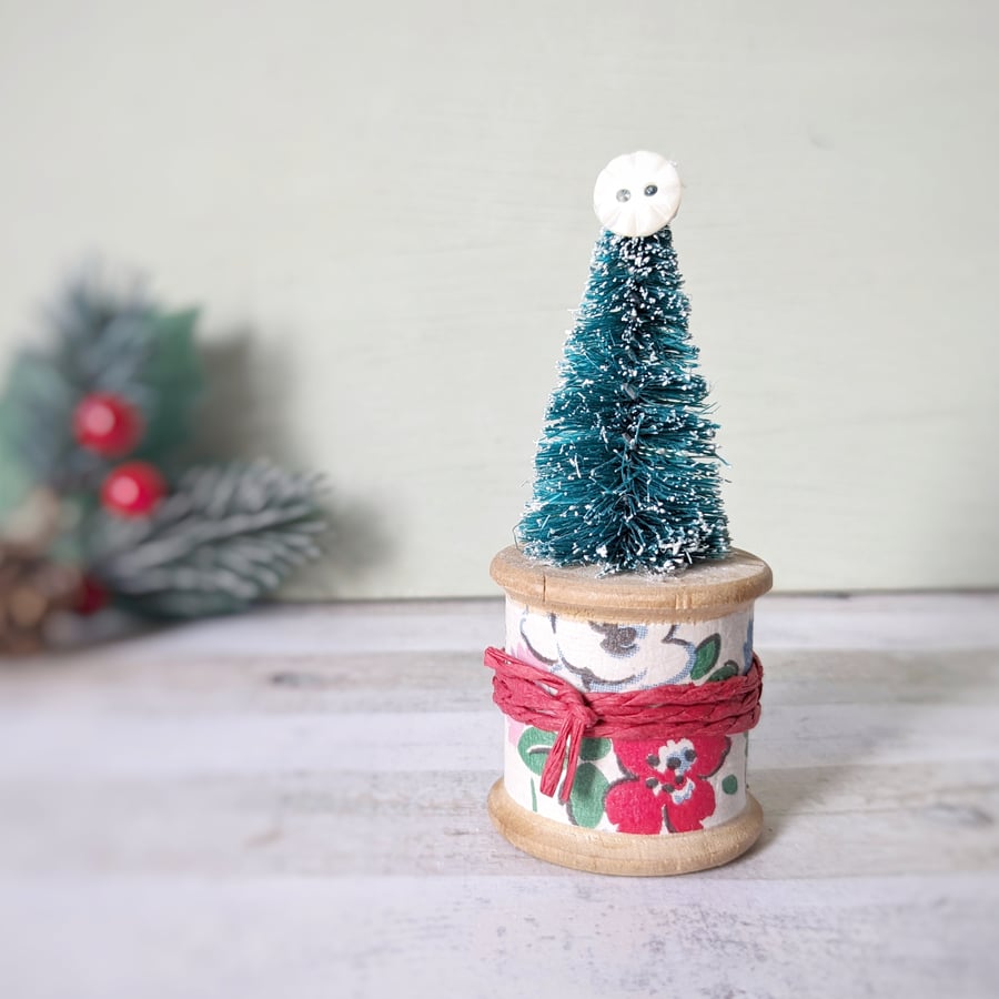 Vintage Bobbin Christmas Tree Decoration