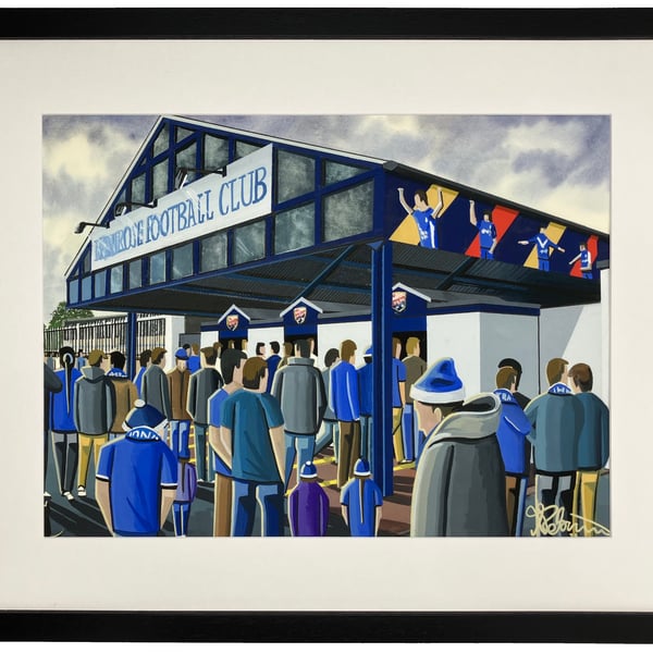 Montrose, Links Park Football Stadium Art Print 20" x 16" Frame Size