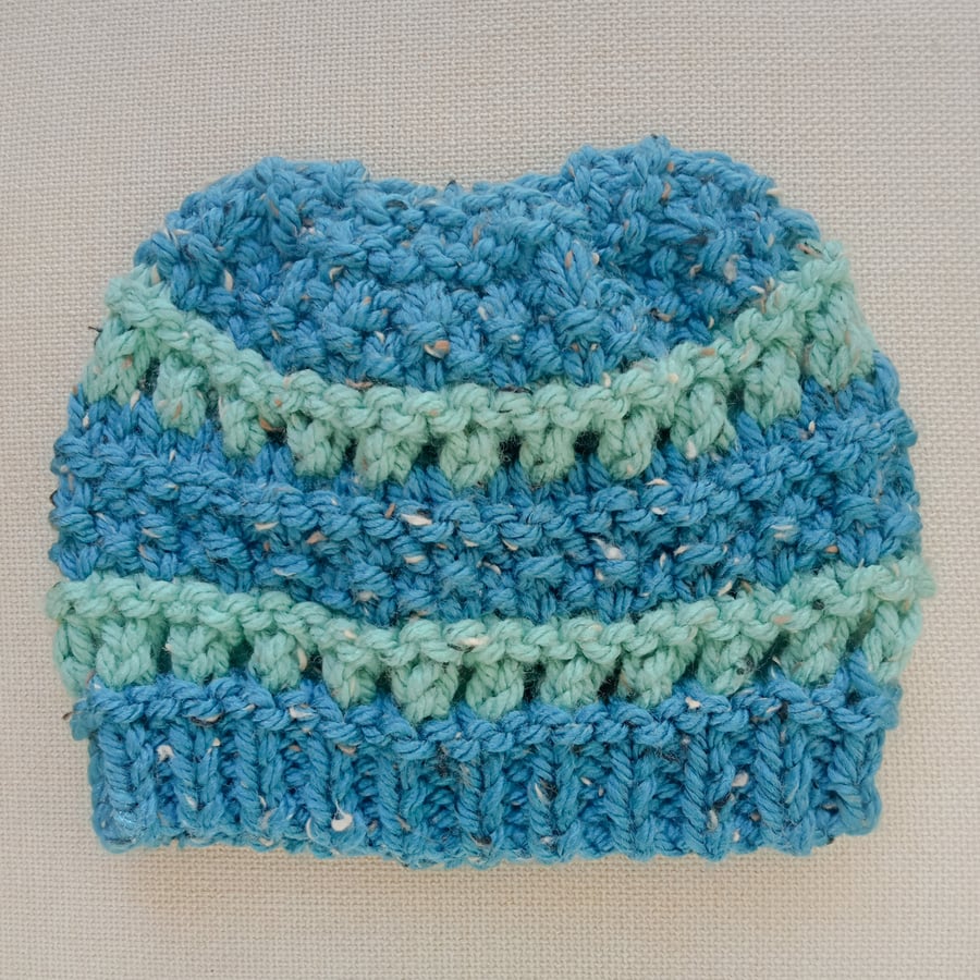 KNITTING PATTERN PDF Greens and Blues Hat