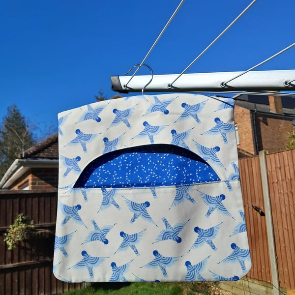 Blue bird peg bag