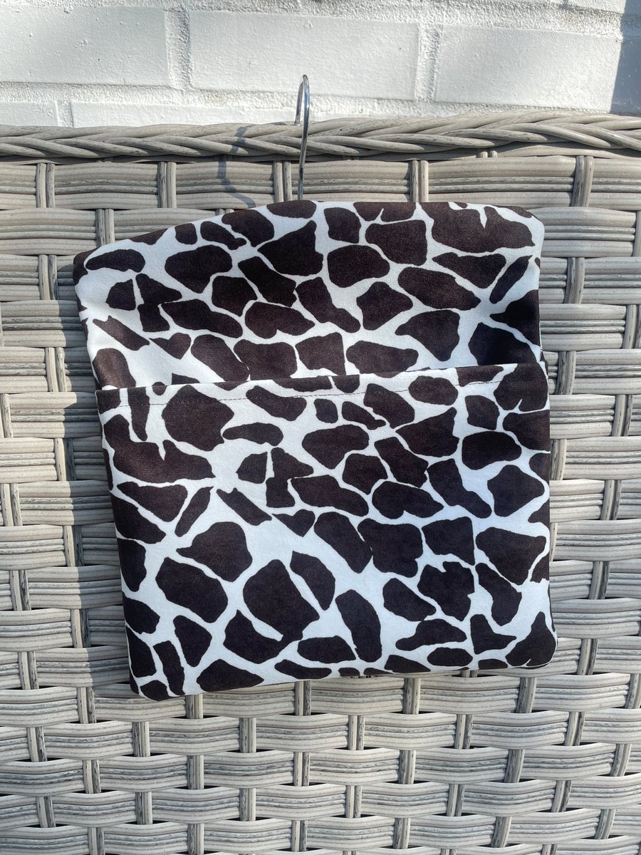 Animal print fabric peg bag