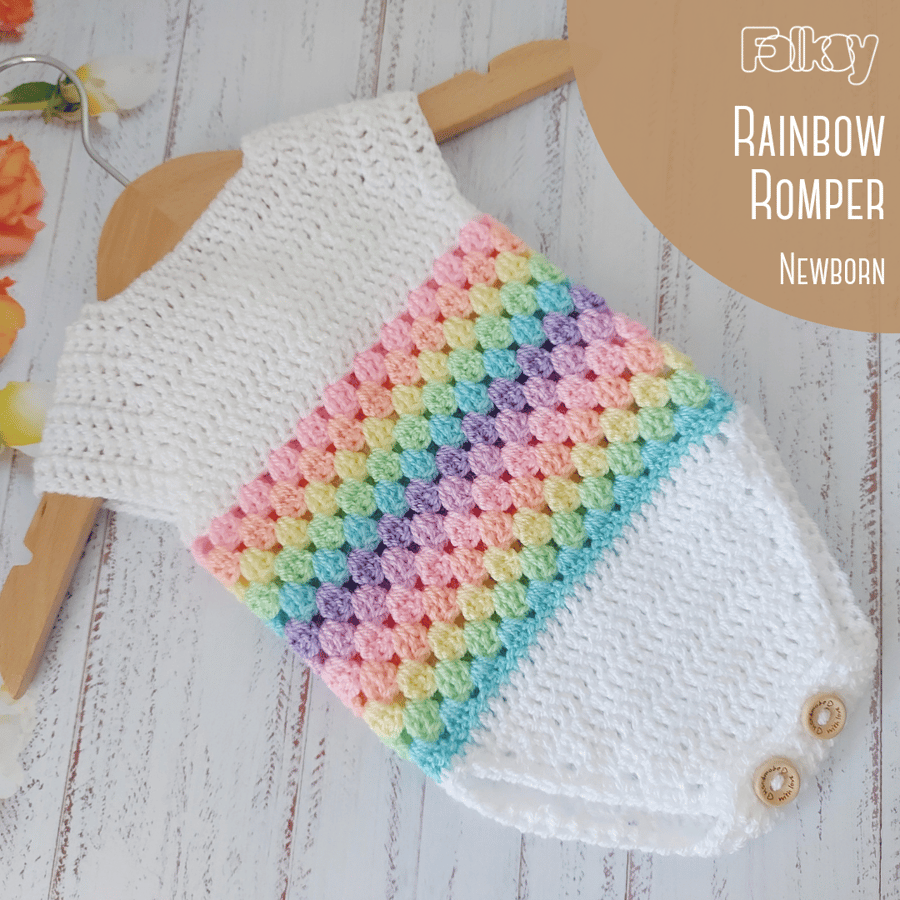 Rainbow Newborn Baby Babygrow Romper