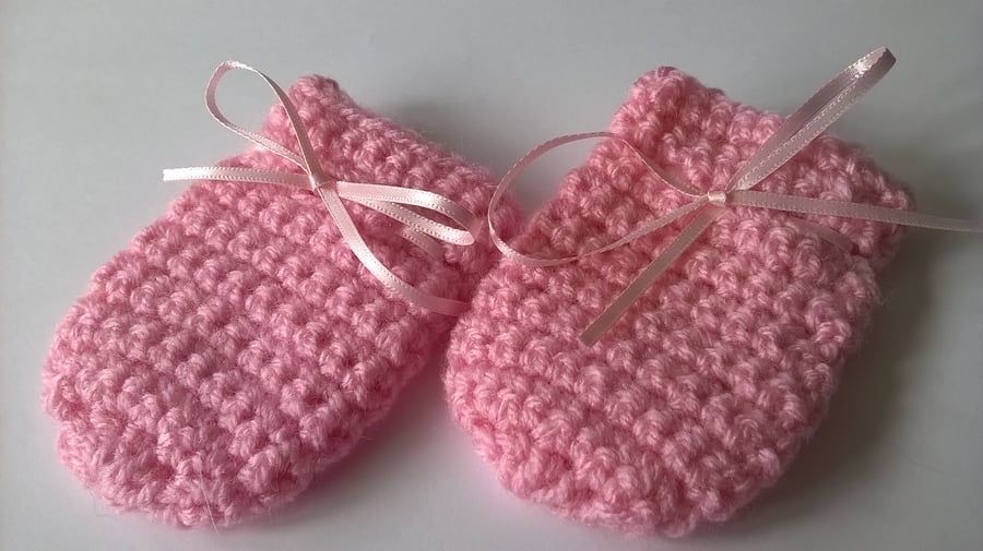 Baby Hand Crochet Mittens