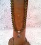 Spider and Web Pendant on a Green Bead Necklace, Halloween Necklace, Spider - Image 5