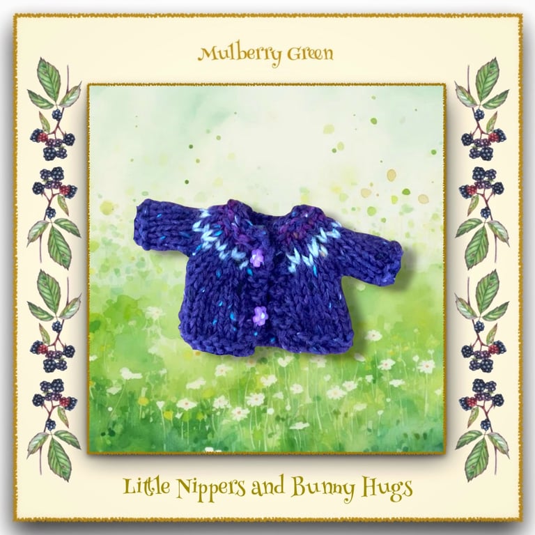 Little Nippers and Bunny Hugs Purple Yoked Cardigan 