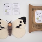 British butterfly - waldorf doll - large white or cabbage white